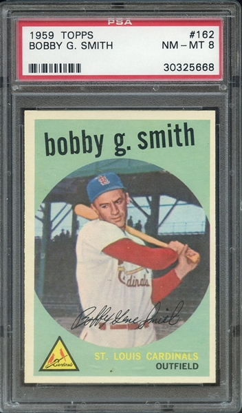 1959 TOPPS 162 BOBBY G. SMITH PSA NM-MT 8