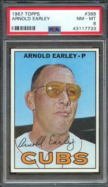 1967 TOPPS 388 ARNOLD EARLEY PSA NM-MT 8