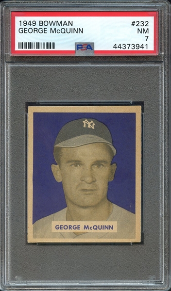 1949 BOWMAN 232 GEORGE McQUINN PSA NM 7