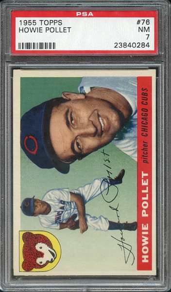 1955 TOPPS 76 HOWIE POLLET PSA NM 7