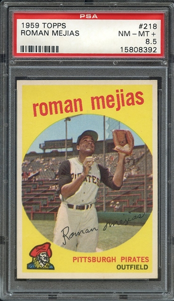 1959 TOPPS 218 ROMAN MEJIAS PSA NM-MT+ 8.5