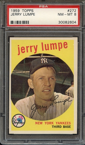 1959 TOPPS 272 JERRY LUMPE PSA NM-MT 8