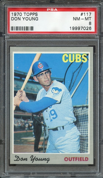 1970 TOPPS 117 DON YOUNG PSA NM-MT 8