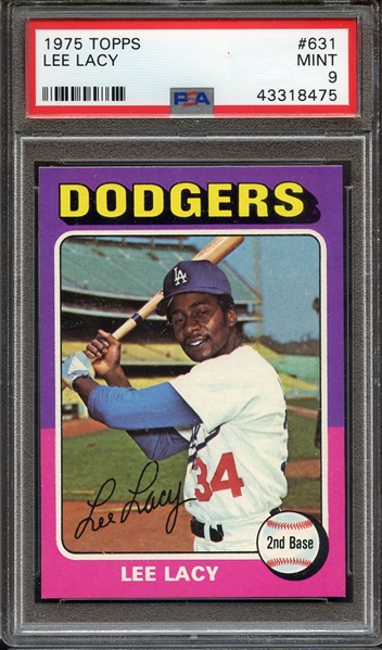 1975 TOPPS 631 LEE LACY PSA MINT 9