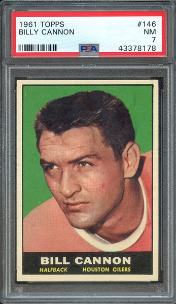 1961 TOPPS 146 BILLY CANNON PSA NM 7