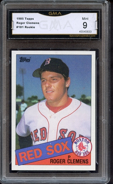 1985 TOPPS 181 ROGER CLEMENS RC GMA 9