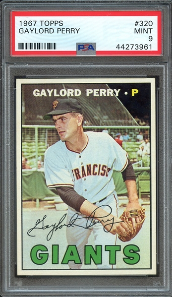 1967 TOPPS 320 GAYLORD PERRY PSA MINT 9