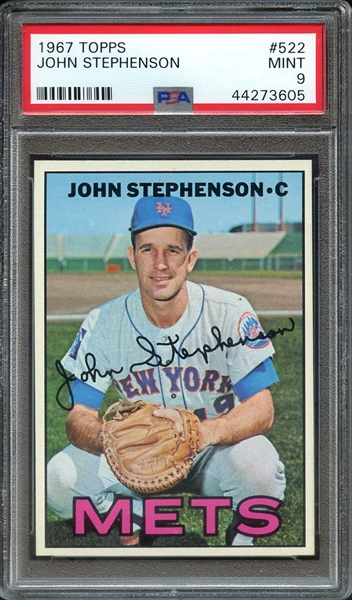 1967 TOPPS 522 JOHN STEPHENSON PSA MINT 9