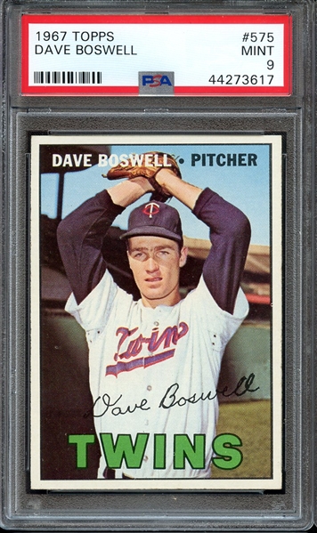 1967 TOPPS 575 DAVE BOSWELL PSA MINT 9