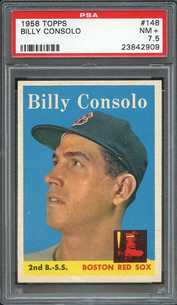1958 TOPPS 148 BILLY CONSOLO PSA NM+ 7.5