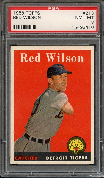 1958 TOPPS 213 RED WILSON PSA NM-MT 8