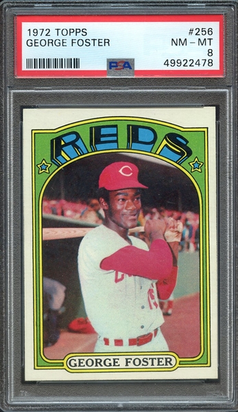 1972 TOPPS 256 GEORGE FOSTER PSA NM-MT 8