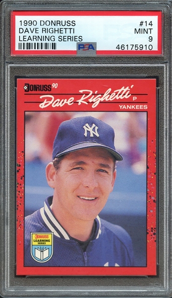 1990 DONRUSS LEARNING SERIES 14 DAVE RIGHETTI LEARNING SERIES PSA MINT 9