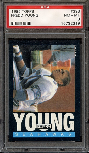 1985 TOPPS 393 FREDD YOUNG PSA NM-MT 8