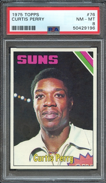 1975 TOPPS 76 CURTIS PERRY PSA NM-MT 8