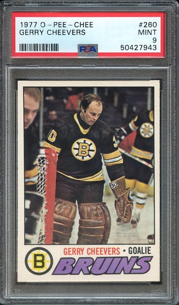 1977 O-PEE-CHEE 260 GERRY CHEEVERS PSA MINT 9