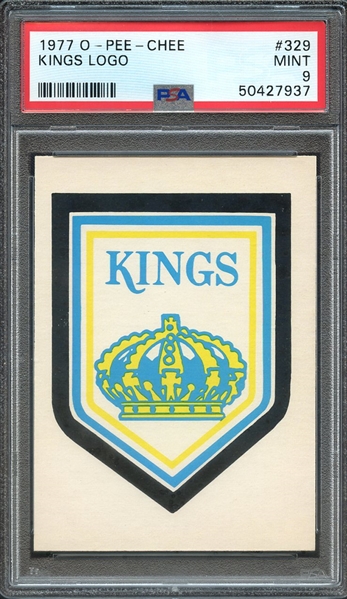 1977 O-PEE-CHEE 329 KINGS LOGO PSA MINT 9
