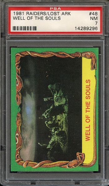 1981 RAIDERS OF THE LOST ARK 48 WELL OF THE SOULS PSA NM 7