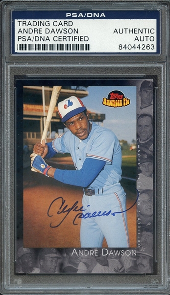 2001 TOPPS AMERICAN PIE ANDRE DAWSON SIGNED CARD PSA/DNA AUTHENTIC