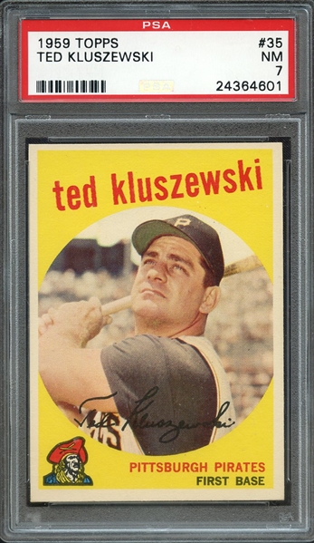 1959 TOPPS 35 TED KLUSZEWSKI PSA NM 7