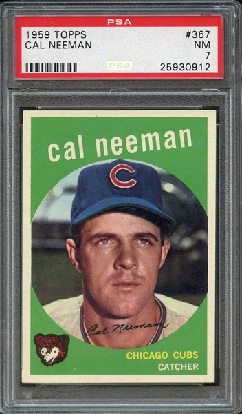 1959 TOPPS 367 CAL NEEMAN PSA NM 7