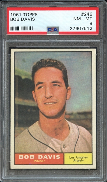 1961 TOPPS 246 BOB DAVIS PSA NM-MT 8