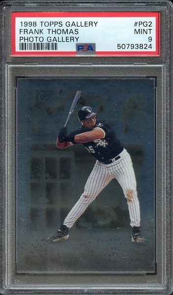 1998 TOPPS GALLERY PHOTO GALLERY PG2 FRANK THOMAS PHOTO GALLERY PSA MINT 9