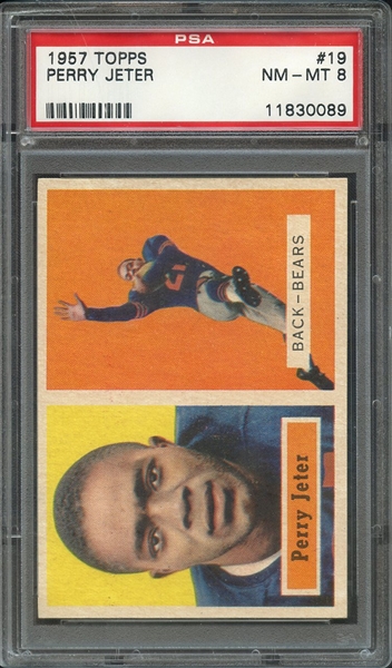 1957 TOPPS 19 PERRY JETER PSA NM-MT 8