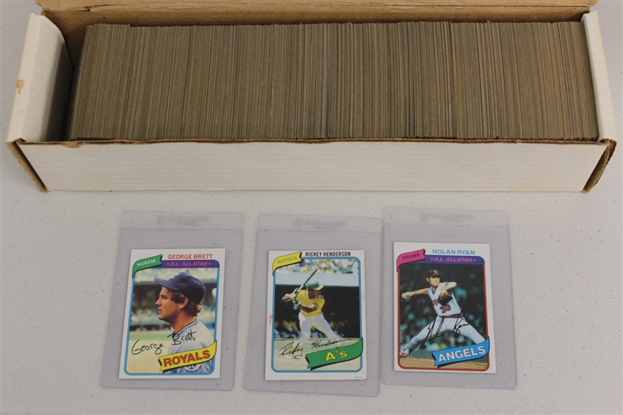 1980 Topps Baseball Complete Set. Average EX-MT