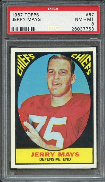1967 TOPPS 67 JERRY MAYS PSA NM-MT 8