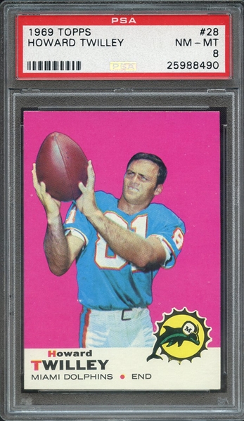 1969 TOPPS 28 HOWARD TWILLEY PSA NM-MT 8