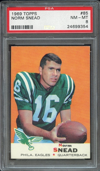 1969 TOPPS 85 NORM SNEAD PSA NM-MT 8