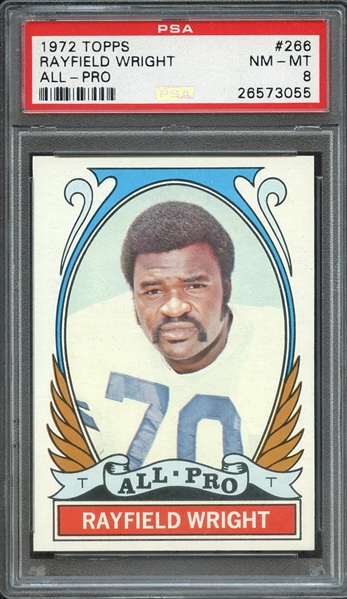 1972 TOPPS 266 RAYFIELD WRIGHT ALL-PRO PSA NM-MT 8