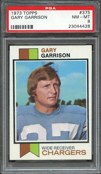 1973 TOPPS 375 GARY GARRISON PSA NM-MT 8