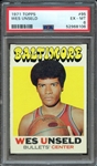 1971 TOPPS 95 WES UNSELD PSA EX-MT 6