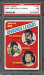 1971 TOPPS 142 NBA REBOUND LEADERS PSA NM 7