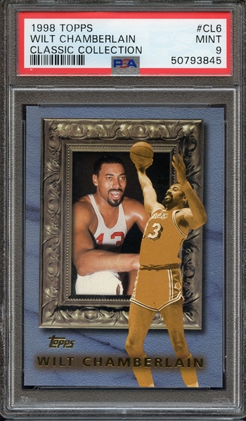 1998 TOPPS CLASSIC COLLECTION CL6 WILT CHAMBERLAIN CLASSIC COLLECTION PSA MINT 9