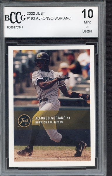 2000 JUST 193 ALFONSO SORIANO BCCG 10