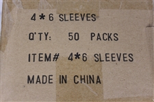 (50) Packs Cardboard Gold 4 x 6 Soft Sleeves (100 Per Pack) 5000 Total