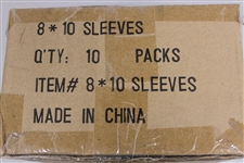 (10) Packs Cardboard Gold 8 x 10 Soft Sleeves (100 Per Pack) 1000 Total