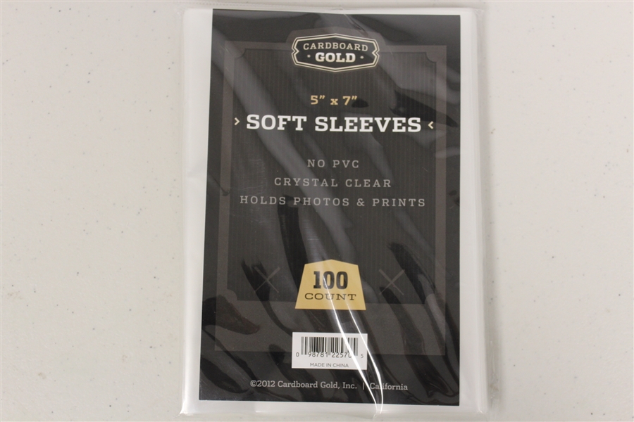 (1) Pack Cardboard Gold 5 x 7 Soft Sleeves 100 Total