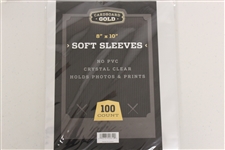 (1) Pack Cardboard Gold 8 x 10 Soft Sleeves 100 Total