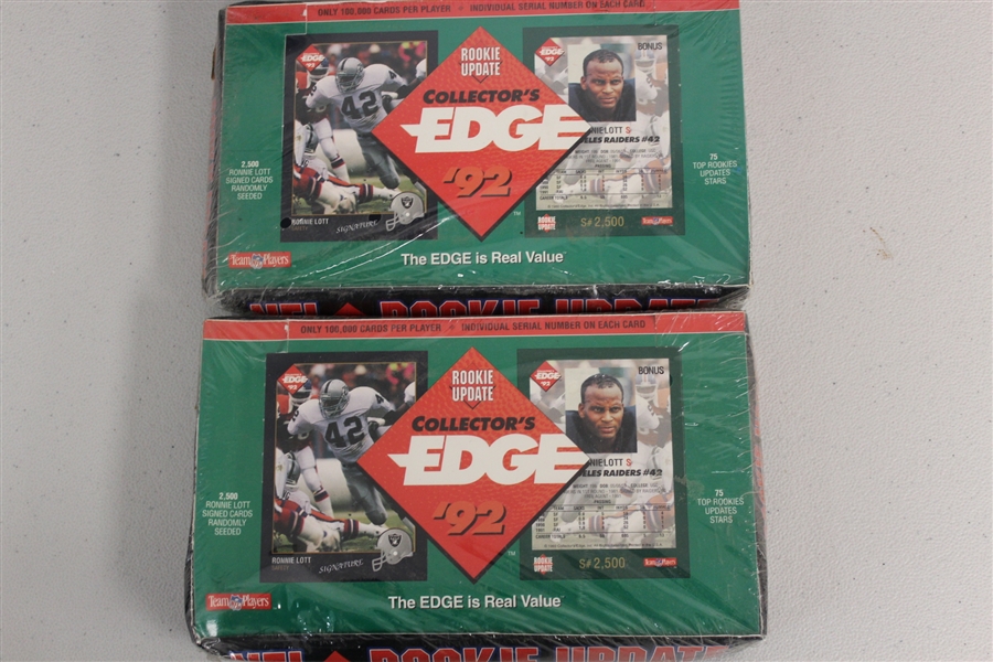 (2) 1992 COLLECTORS EDGE ROOKIE UPDATE FOOTBALL SEALED BOXES