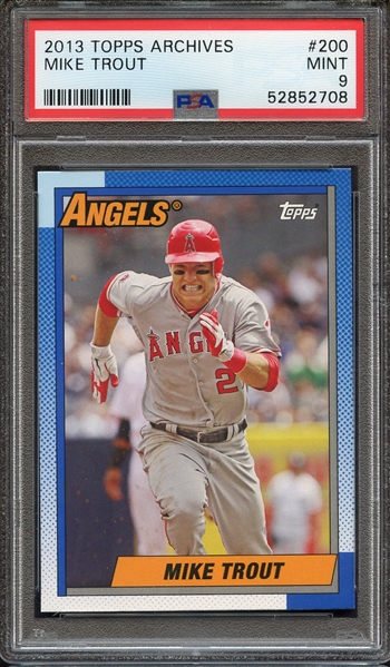 2013 TOPPS ARCHIVES 200 MIKE TROUT PSA MINT 9