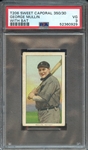 1909-11 T206 SWEET CAPORAL 350/30 GEORGE MULLIN WITH BAT PSA VG 3