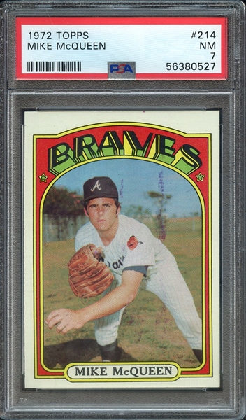 1972 TOPPS 214 MIKE McQUEEN PSA NM 7