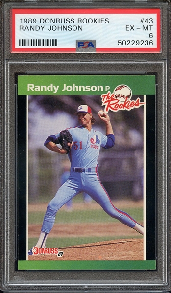 1989 DONRUSS ROOKIES 43 RANDY JOHNSON PSA EX-MT 6