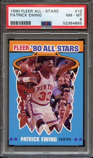1990 FLEER ALL-STARS 12 PATRICK EWING PSA NM-MT 8
