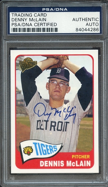 DENNY MCLAIN SIGNED 2005 TOPPS FAN FAVORITES PSA/DNA AUTHENTIC