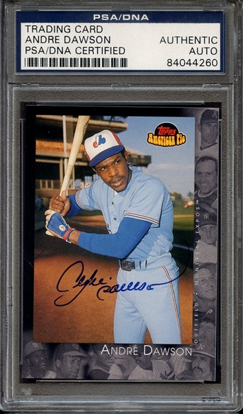 ANDRE DAWSON SIGNED 2001 TOPPS AMERICAN PIE PSA/DNA AUTHENTIC
